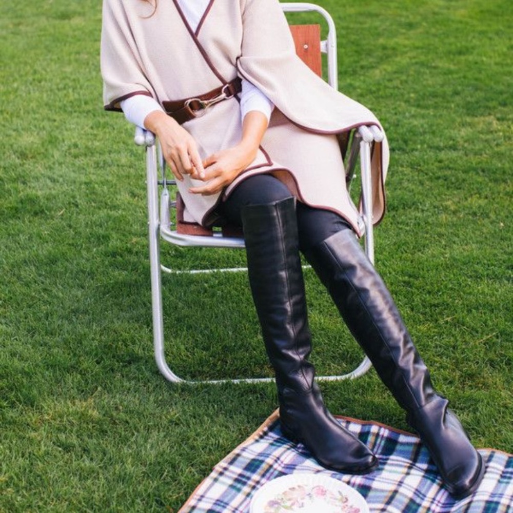 Blondo Velma Over the Knee Leather Boots Black
